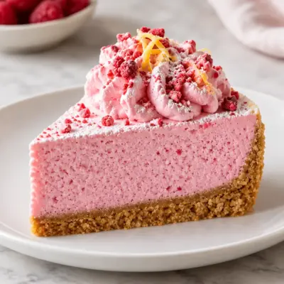 Cheesecake rose aux fruits rouges facile