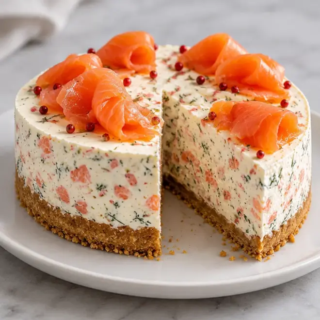 Cheesecake salé au saumon fumé facile