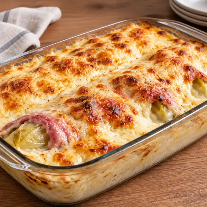 Chicons au gratin : recette fondante et dorée
