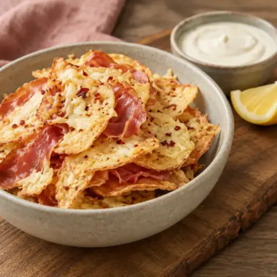Chips au prosciutto, parmesan et piment faciles