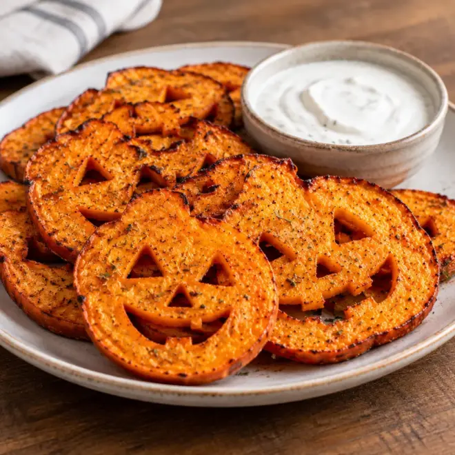 Chips de patate douce faciles en forme de lanternes