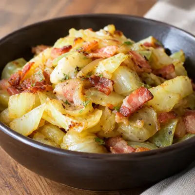 Chou sauté recette facile au bacon fumé