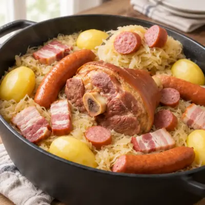 Choucroute garnie recette alsacienne en cocotte