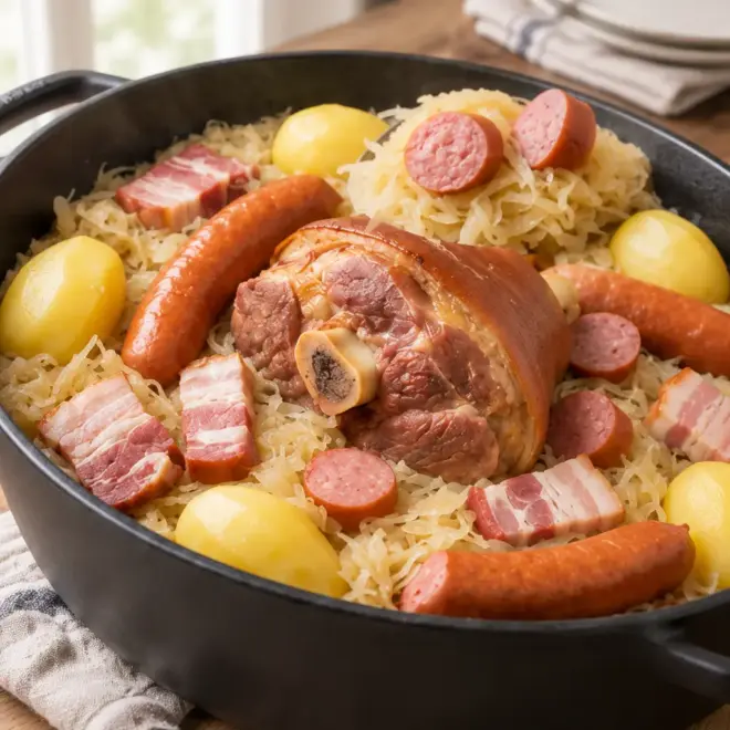 Choucroute garnie recette alsacienne en cocotte