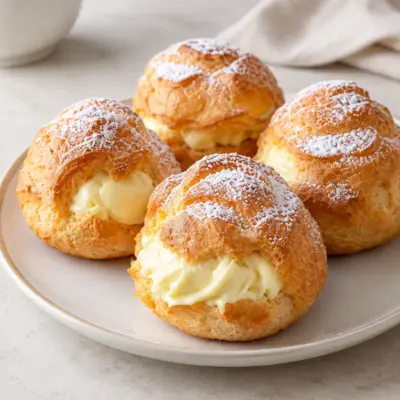 Choux à la crème : recette facile et dorée
