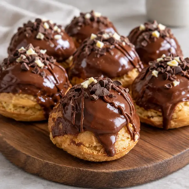 Choux au chocolat noir : recette facile et gourmande