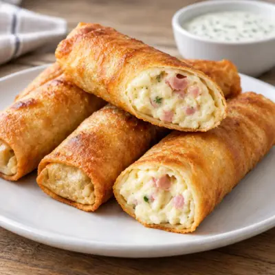 Cigares croustillants au jambon, recette facile
