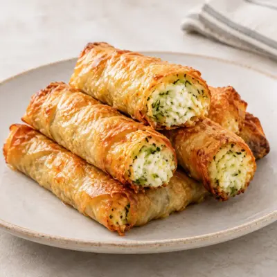 Cigares de courgettes croustillants à la feta