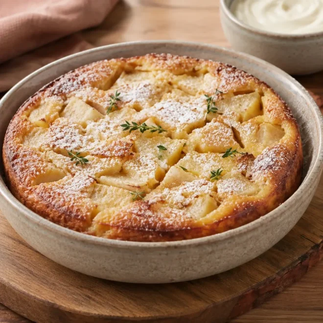 Clafoutis pommes poires facile et moelleux