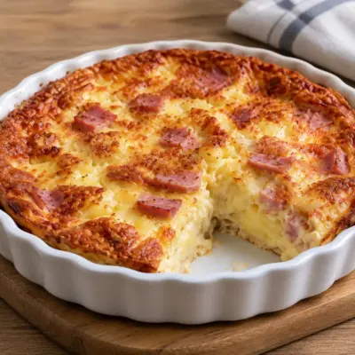 Clafoutis salé recette jambon et pommes de terre