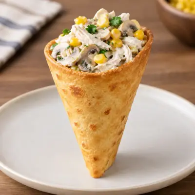 Cône de tortilla recette facile au poulet