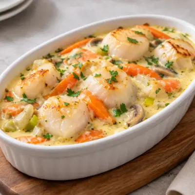 Coquilles Saint-Jacques à la crème facile