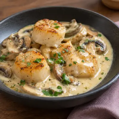 Coquilles Saint-Jacques crémeuses faciles