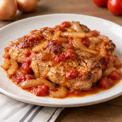 Côtelettes de porc à la tomate faciles et fondantes