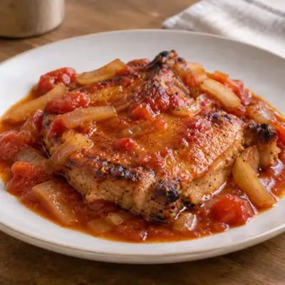 Côtelettes de porc recette facile à la tomate