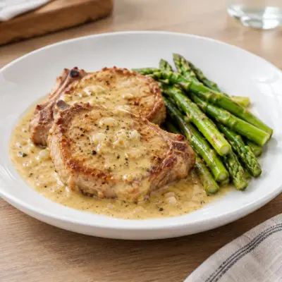 Côtes de porc sauce crémeuse facile