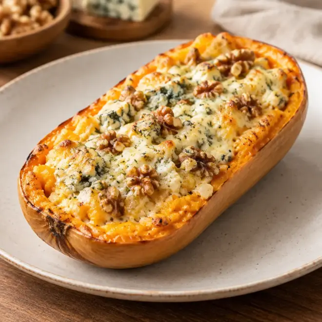 Courge butternut farcie facile et gratinée