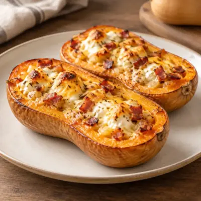 Courge butternut farcie facile et gratinée