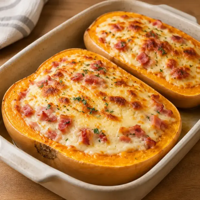 Courge butternut farcie facile et gratinée
