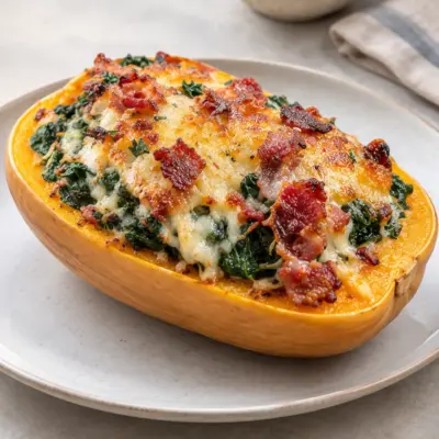 Courge butternut farcie facile et gratinée