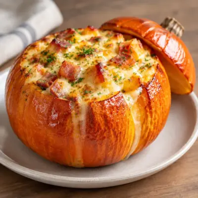 Courge farcie recette crémeuse et gratinée