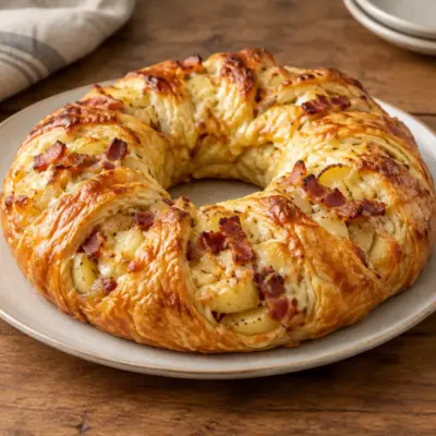 Couronne feuilletée à la raclette facile