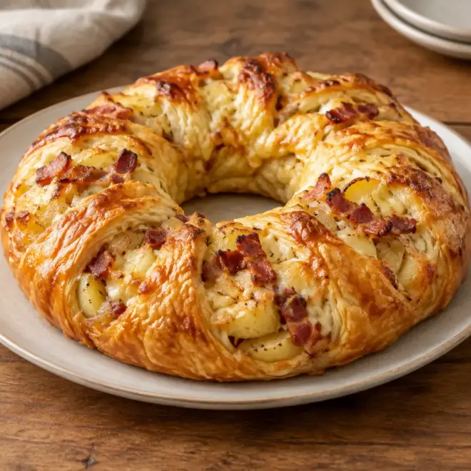 Couronne feuilletée à la raclette facile