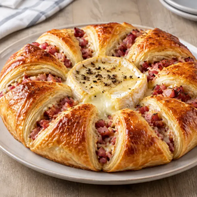 Couronne feuilletée au camembert facile