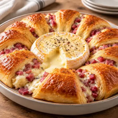 Couronne feuilletée au camembert facile