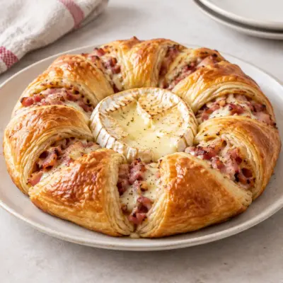 Couronne feuilletée au camembert facile