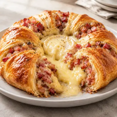 Couronne feuilletée camembert : recette facile