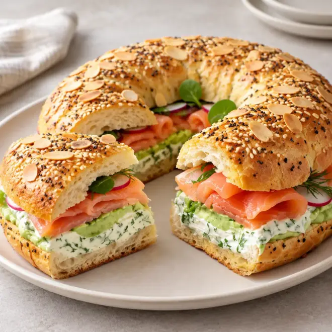 Couronne salée recette au saumon fumé et avocat