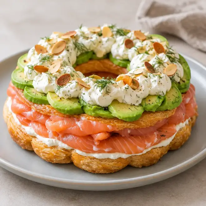 Couronne saumon avocat : recette facile