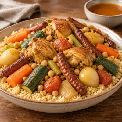Couscous au poulet et merguez facile