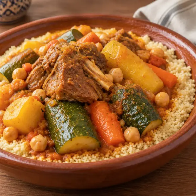 Couscous marocain recette à l’agneau fondant