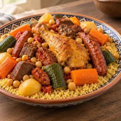 Couscous royal recette familiale et généreuse