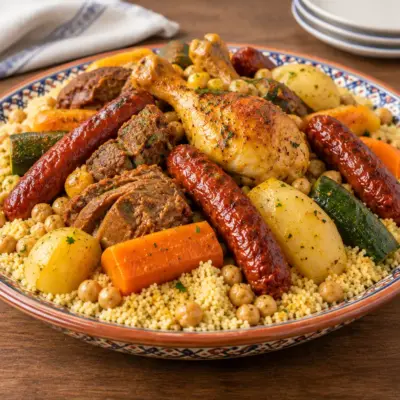 Couscous royal : recette aux trois viandes