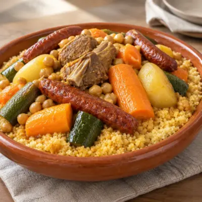 Couscous royal recette familiale et généreuse