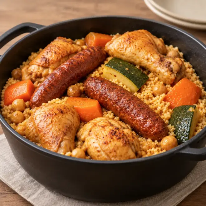 Couscous royal recette familiale et généreuse