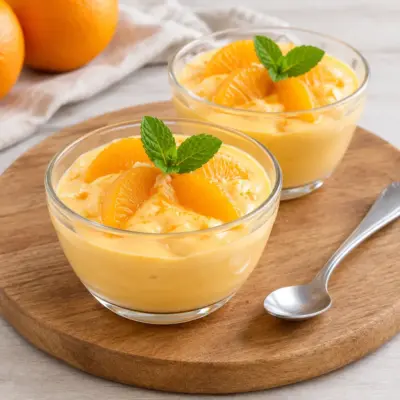 Crème pâtissière à l’orange en verrines