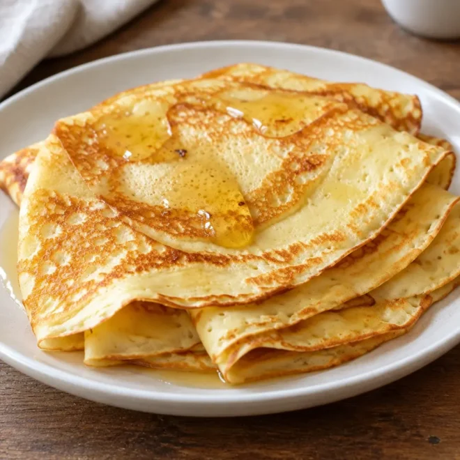 Crêpes au miel : recette facile et dorée