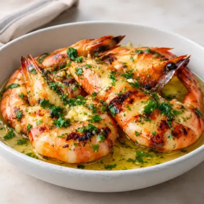 Crevettes grillées recette au beurre à l’ail