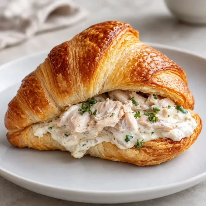 Croissants au poulet : recette facile et dorée