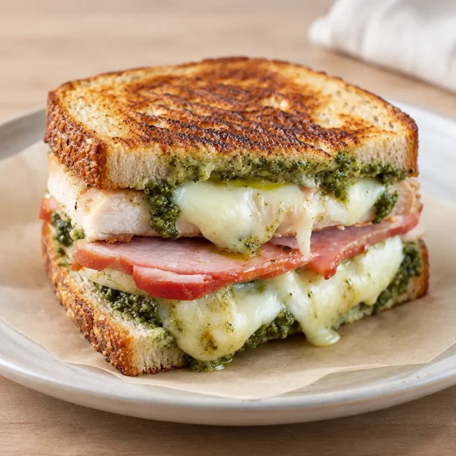 Croque dinde pesto mozzarella facile et fondant