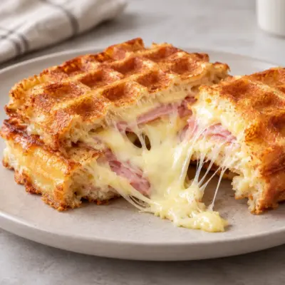 Croque-monsieur gaufre recette facile et fondante
