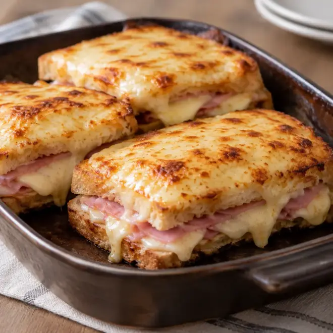Croque-monsieur recette à la béchamel gratinée