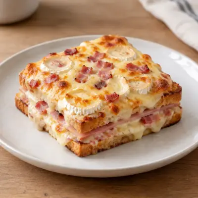 Croque-monsieur recette au jambon et chèvre