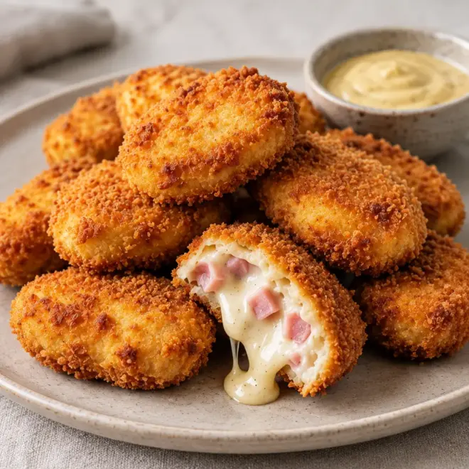 Croquettes de jambon et fromage faciles et fondantes