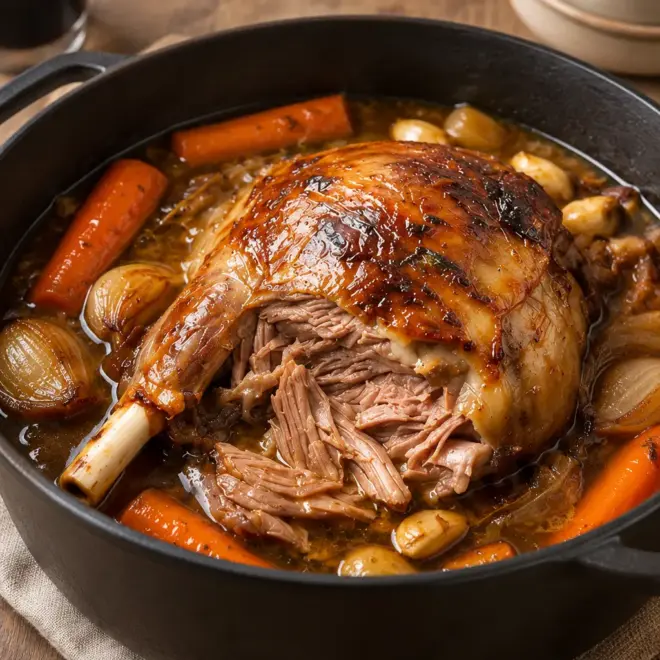 Cuisse d’agneau braisée facile en cocotte