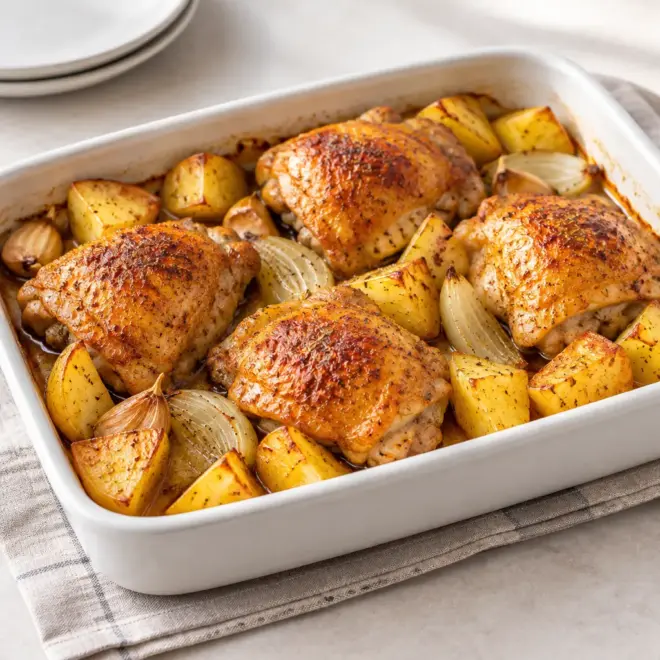 Cuisses de poulet rôties faciles au four